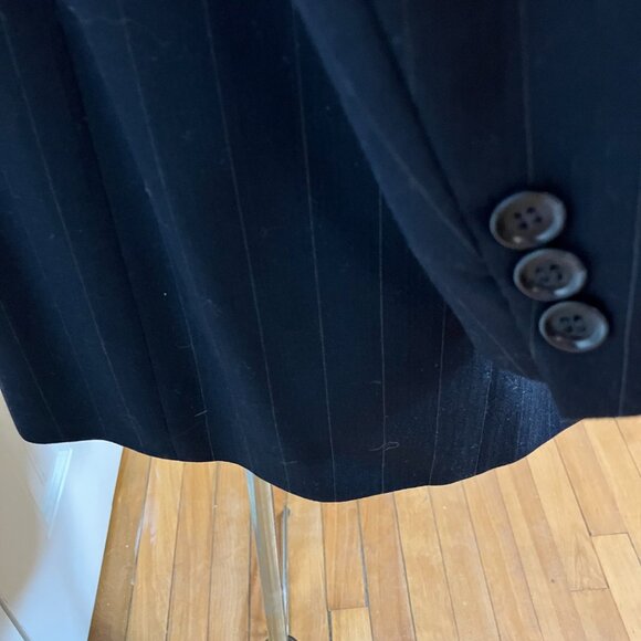 Lorenzo Latini 100% Wool Navy Pinstripe Suit 46R - Picture 9 of 11